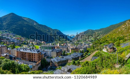 Aerial view of Encamp, Andorra
 Royalty-Free Stock Photo #1320684989