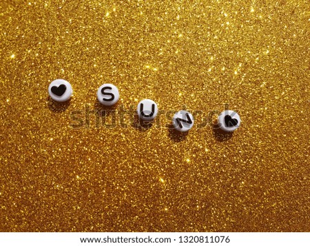 Golden Glitter background with text