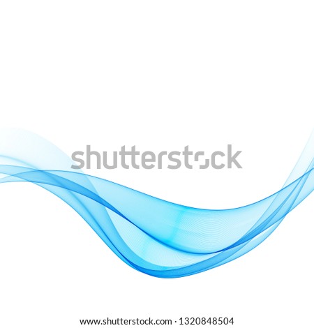 Abstract blue wave background.Flow of fluid on white background.