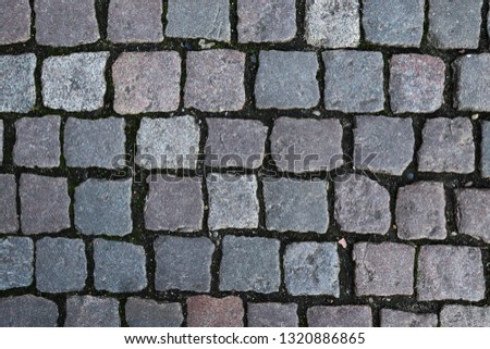 Close up surface of cobblestone in high resolution
