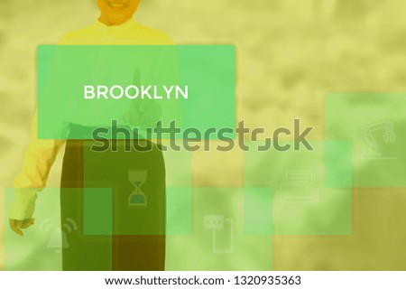 select BROOKLYN - technology and business concept