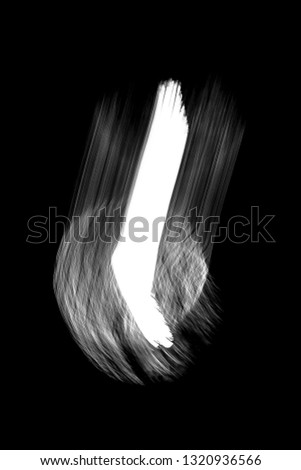 Abstract black-and-white light painting: Light Speed Free Fall