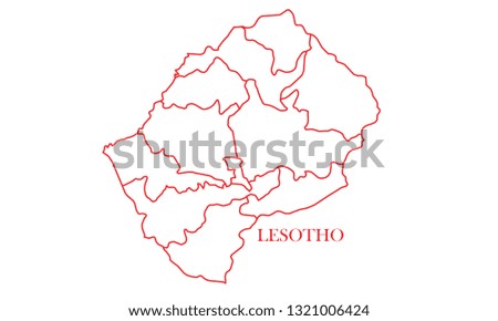 Lesotho red line map