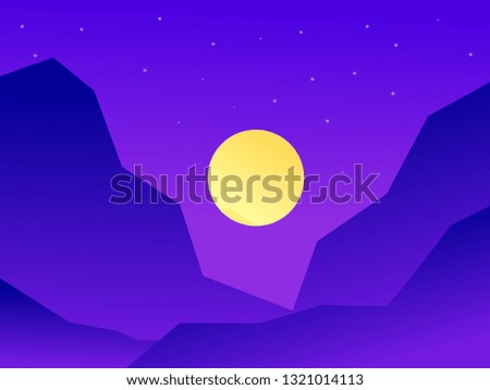 beautiful landscape view of mountain hills under the sky. vector design illustration