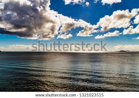 Scenic view of sea against sky. 