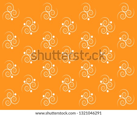 white swirls in a social networks on orange background. Eps10 vector illustration abstract