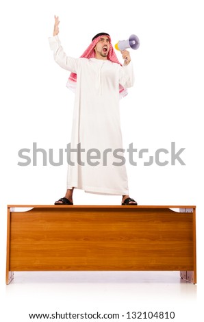 Arab businessman isolated on white Royalty-Free Stock Photo #132104810