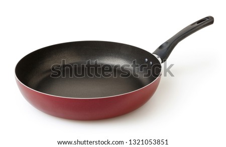 Frying pan isolated on white background with clipping path Royalty-Free Stock Photo #1321053851
