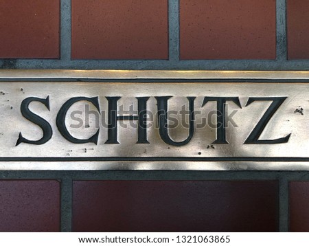 Saftey schutz protection german