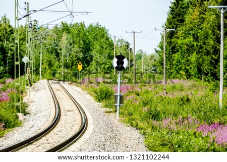 railway in park, beautiful photo digital picture