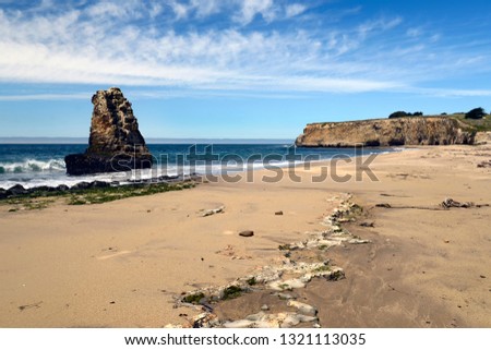 Davenport Beach, also known as Shark Tooth Beach by 

the locals, located in Davenport California. 

Davenport is a favorite tourist stop along the 

coast. 