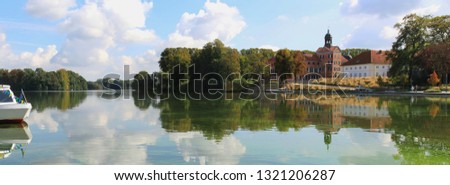 castle and lake city of eutin in holstein germany Royalty-Free Stock Photo #1321206287