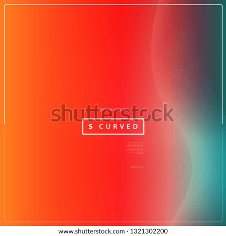 Gradient Color with Curved S Lines Layout/Cover. Minimalist Creative Design Concept Vector Illustration.