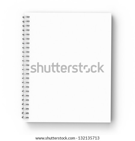 notebook on a white background Royalty-Free Stock Photo #132135713