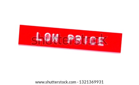 low price embossed word on plastic tape