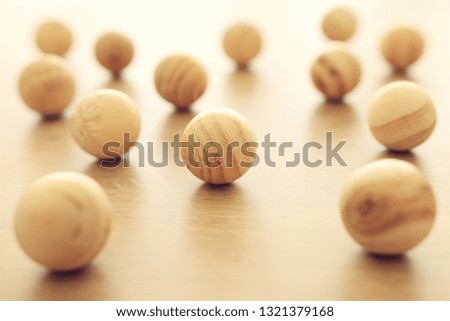 empty wooden beads. mock up or template