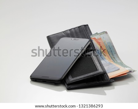digital wallet concept malaysia currency image on the smart phone