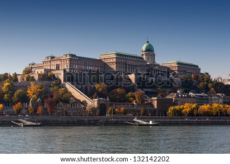 Buda Castle or Royal Palace in Budapest, Hungary Royalty-Free Stock Photo #132142202