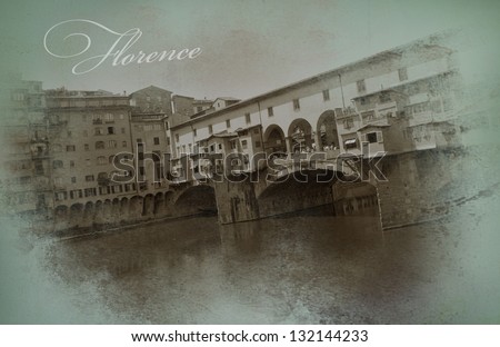 Florence view postcard