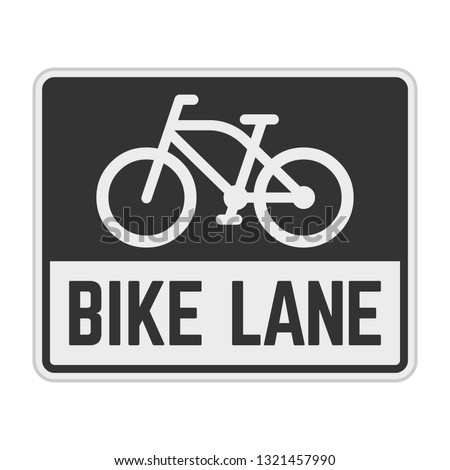 Bike lane sign with bicycle icon.