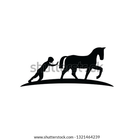 shepherd horse vector logo