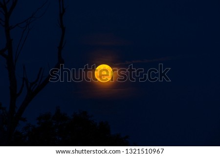 Full Moon, over the Highlands of West Virginia, USA