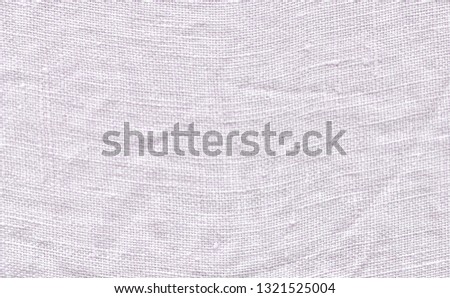 White linen canvas. White fabric texture.  Natural linen white background