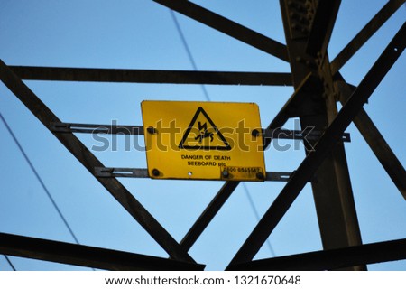 Warring sign, high voltage. 