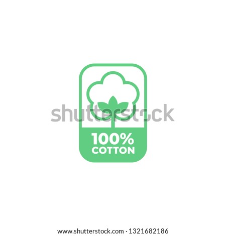 100% cotton icon. Vector illustration