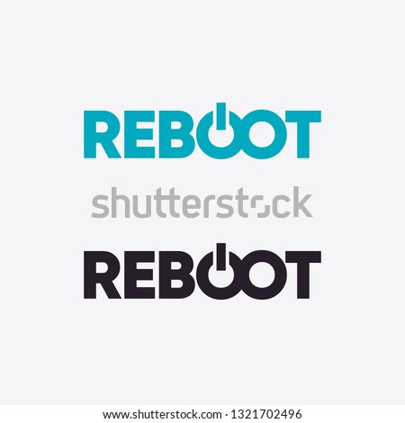 Reboot Company Logo.  Royalty-Free Stock Photo #1321702496