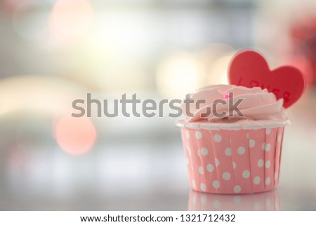 pink cake sweet homemade pastel color on bokeh blurred background for birthday party valentines or wedding bakery image