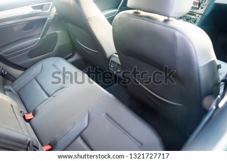 Interior of automobile, small car view inside
