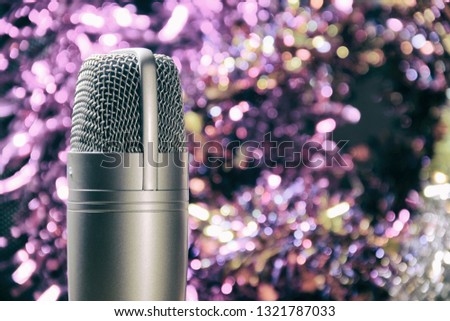 
Condenser microphone. Studio microphone.