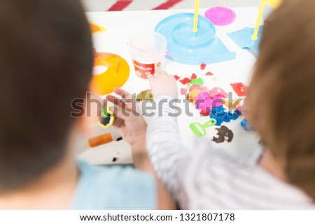 Two kids playing at home
