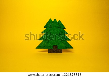 pine tree yellow and black background