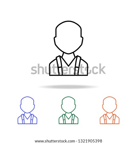 avatar of the worker icon. Elements of simple web icon in multi color. Premium quality graphic design icon. Simple icon for websites, web design, mobile app, info graphics