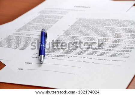 Contract signing Royalty-Free Stock Photo #132194024