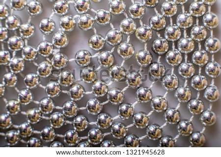 silver beads texture