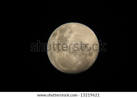 photo of full moon made with telescope