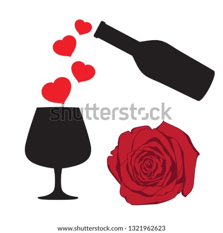 Wine silhouette vector illustration clip art