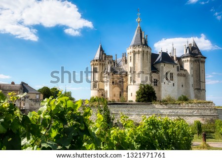 The Famous Castle of Saumur, Loire Valley, France Royalty-Free Stock Photo #1321971761