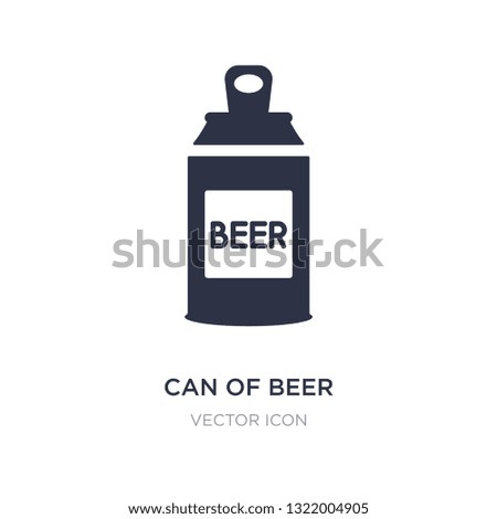 can of beer icon on white background. Simple element illustration from American football concept. can of beer sign icon symbol design.