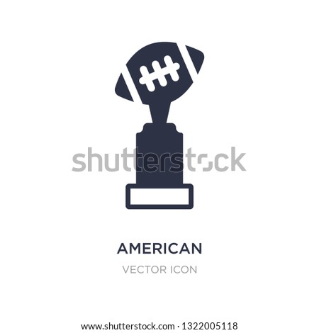 american football cup icon on white background. Simple element illustration from American football concept. american football cup sign icon symbol design.