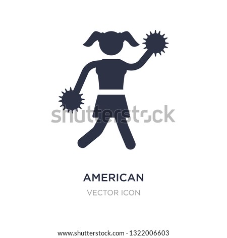 american football cheerleader jump icon on white background. Simple element illustration from American football concept. american football cheerleader jump sign icon symbol design.