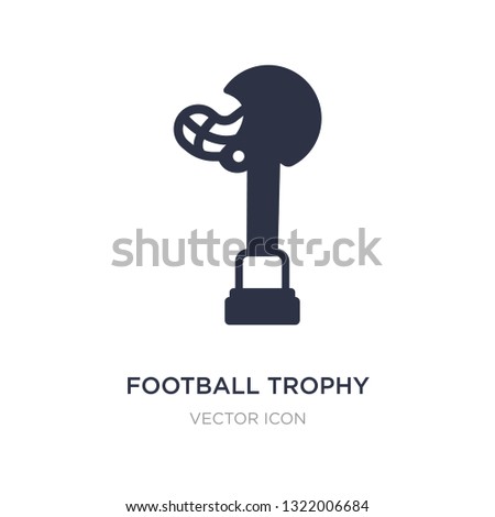 football trophy icon on white background. Simple element illustration from American football concept. football trophy sign icon symbol design.