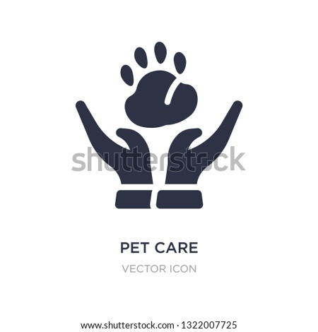 pet care icon on white background. Simple element illustration from Animals concept. pet care sign icon symbol design.