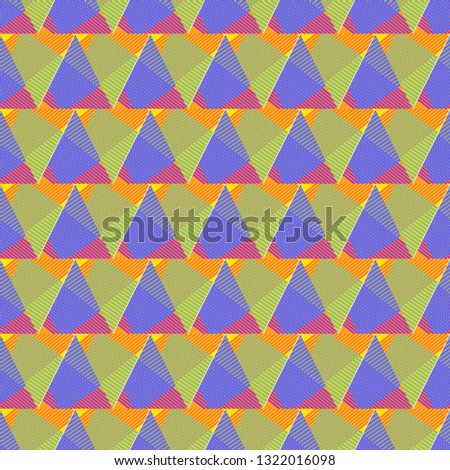 Seamless geometric pattern of triangles. Abstract geometric background.