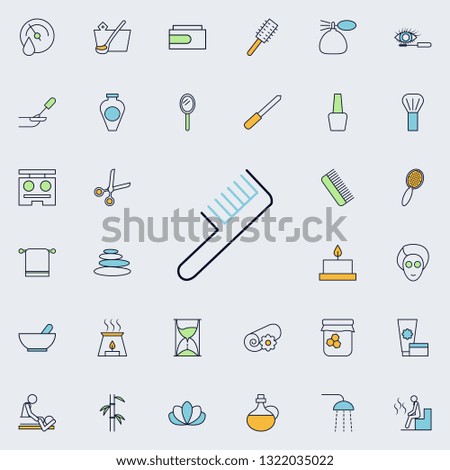 comb outline icon. spa icons universal set for web and mobile