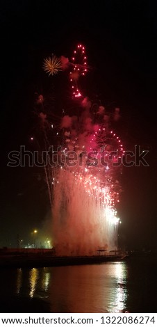 Fireworks in the Royal Navy of Valencia Spain