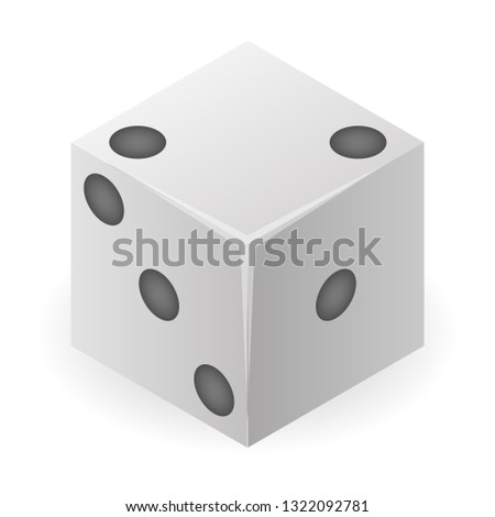 Field dice icon. Isometric of field dice vector icon for web design isolated on white background